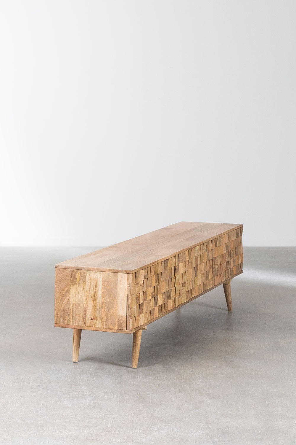 Szafka RTV 200x40 cm z drewna mango Jaralson, obrazek w galerii 3