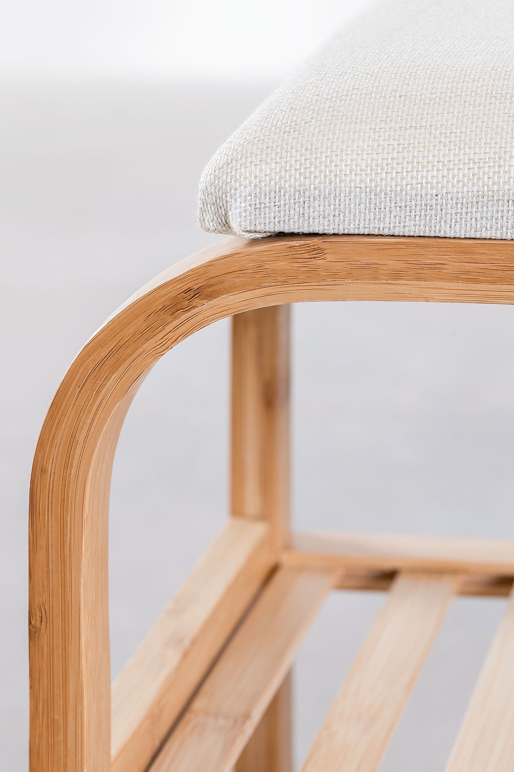 Ławka na buty z drewna bambusowego Kaupo, obrazek w galerii 6