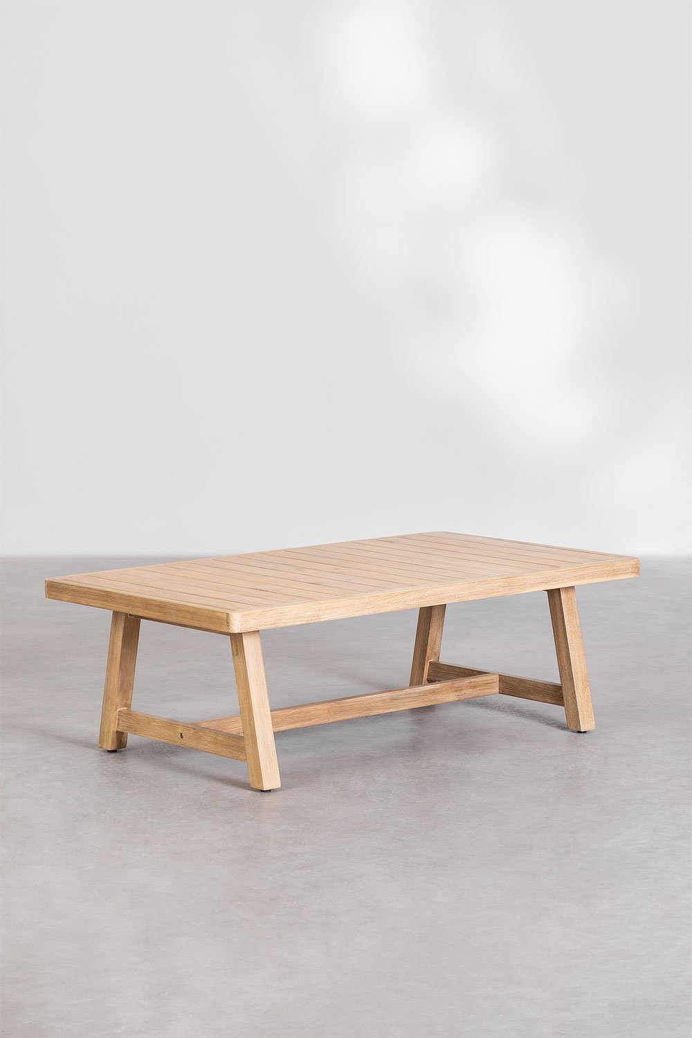 Prostokątny stolik kawowy z drewna akacjowego (130x75 cm) Dubaj, obrazek w galerii 1