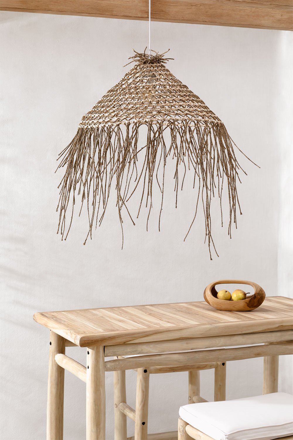 Zewnetrzna lampa sufitowa z bambusa Beyker, obrazek w galerii 1