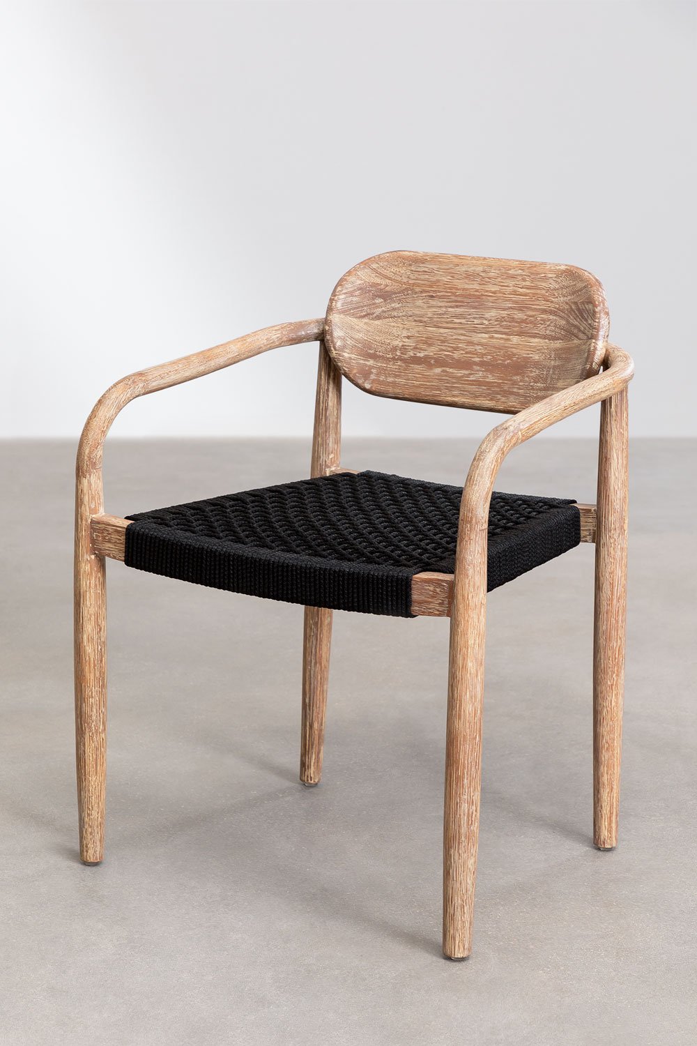 Krzesło ogrodowe z podłokietnikami z drewna Naele, obrazek w galerii 2