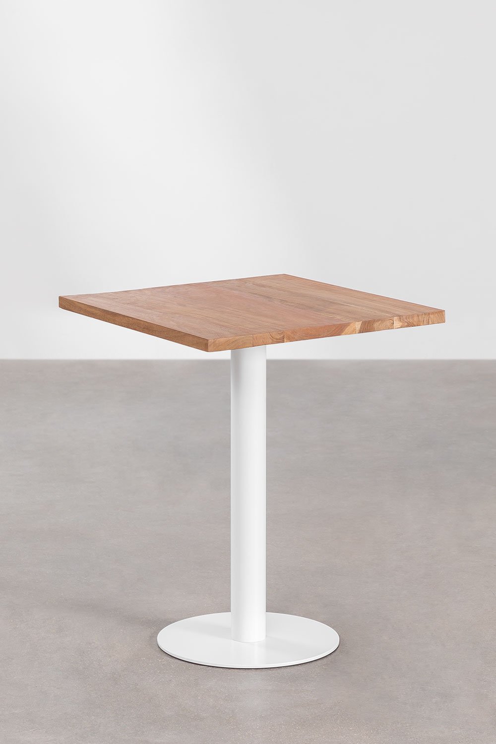 Kwadratowy stolik barowy z drewna akacjowego Macchiato, obrazek w galerii 1