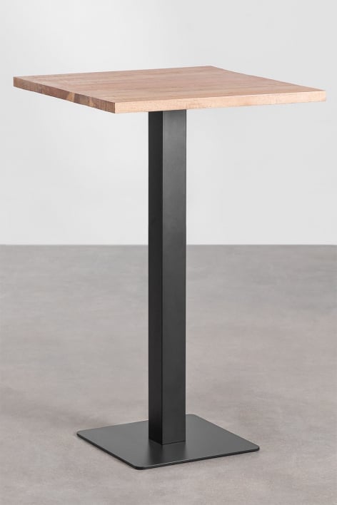 Wysoki kwadratowy bar z drewna akacjowego Wąski - ↔︎ 70 cm