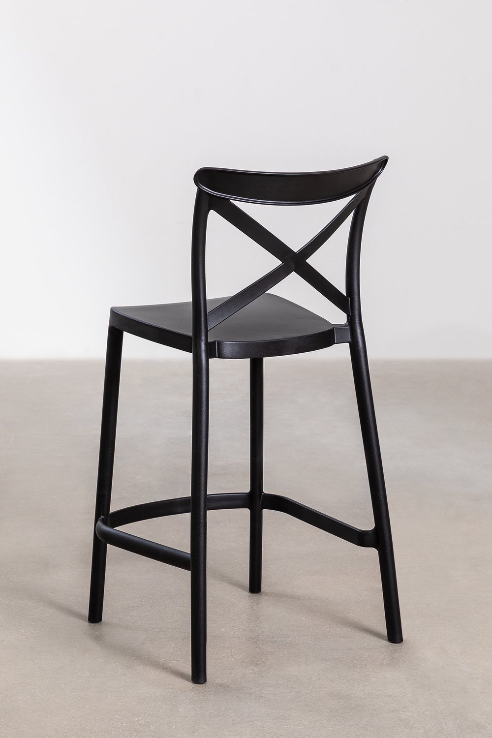 Taboret wysoki 65 cm sztaplowane z polipropylenu czarny Otax, obrazek w galerii 4