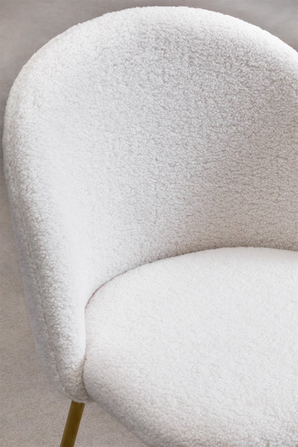 Krzesło do jadalni z tkaniny bouclé Kana Design, obrazek w galerii 4