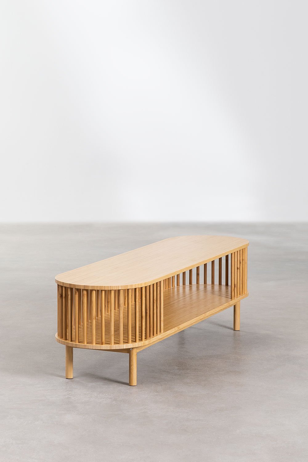 Szafka RTV 150x40 cm z bambusa Connery, obrazek w galerii 3