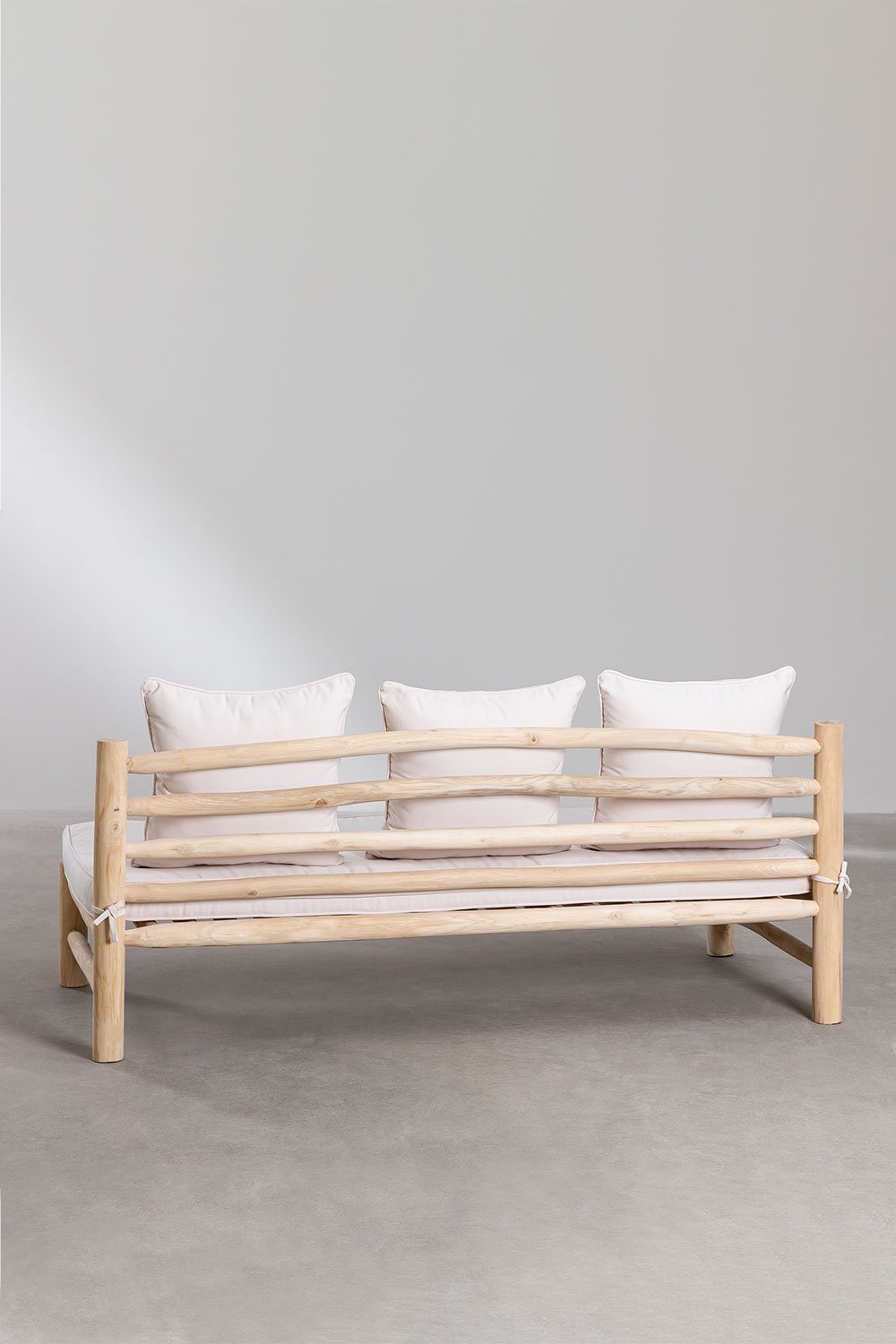 Sofa 3-osobowa z drewna tekowego Nabila , obrazek w galerii 5