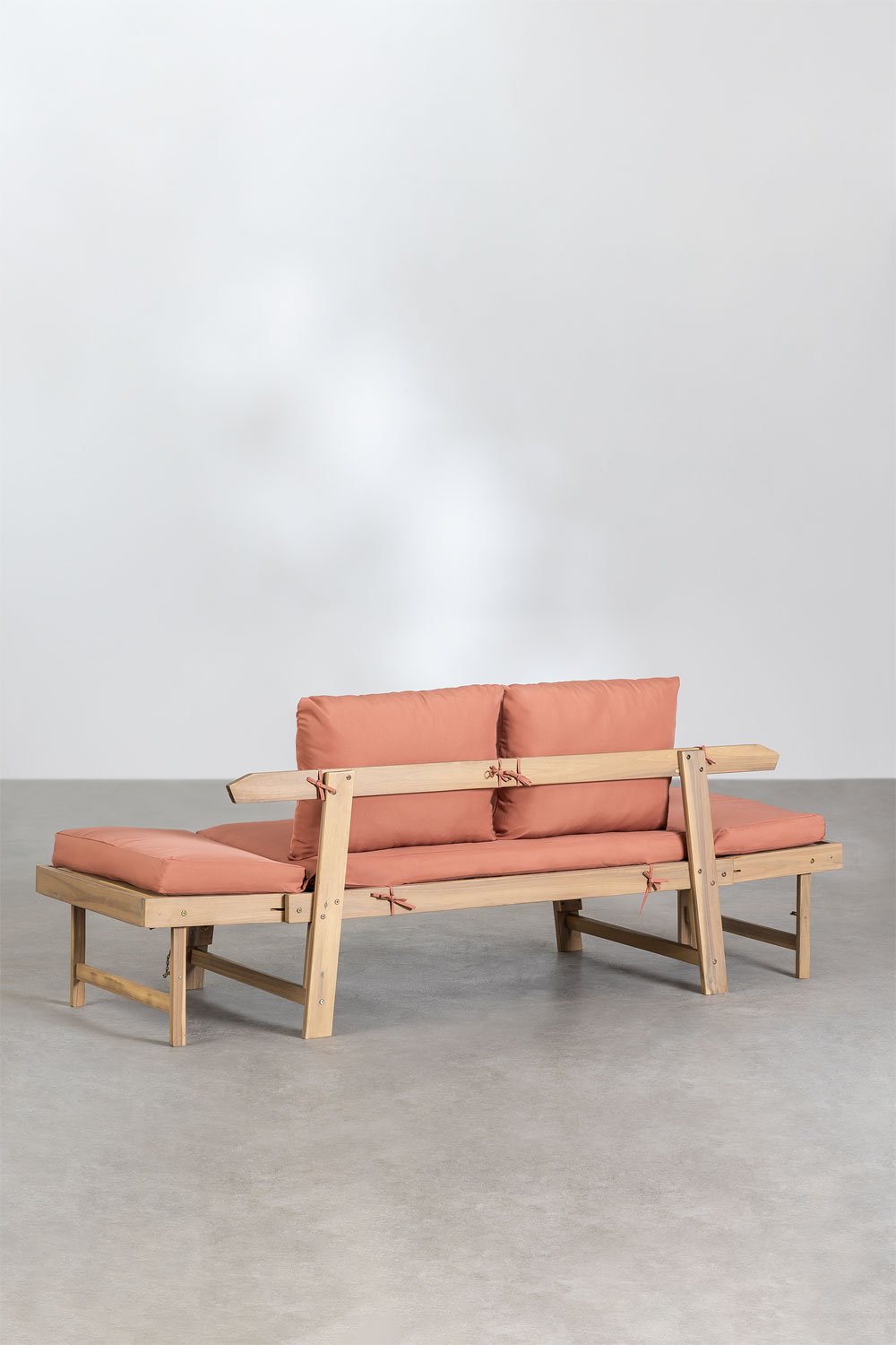 3-osobowa regulowana sofa ogrodowa z drewna akacjowego Guille, obrazek w galerii 6