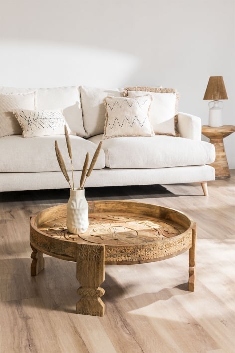 Stolik kawowy z drewna mango Brancy - Drewno mango