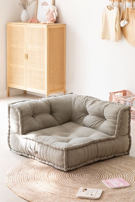 Narożna sofa modułowa z bawełny Dhel