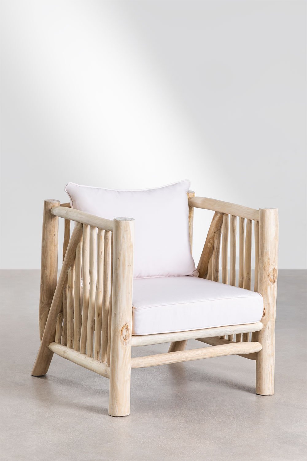 Fotel ogrodowy z drewna tekowego Narel, obrazek w galerii 1