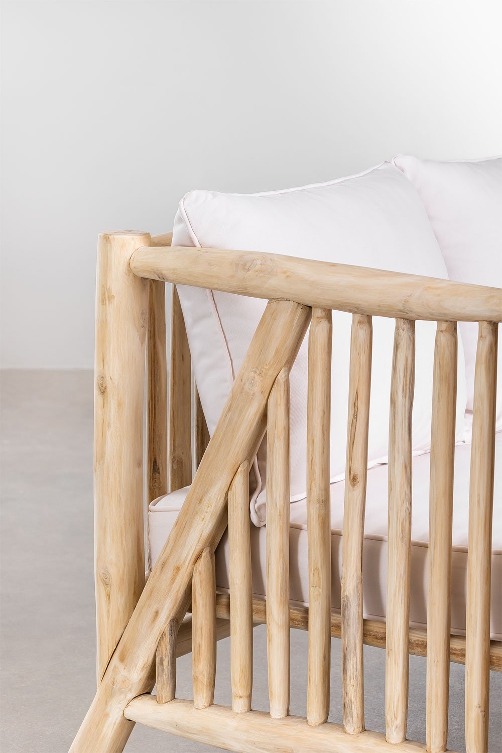 3-osobowa sofa ogrodowa z drewna tekowego Narel, obrazek w galerii 7