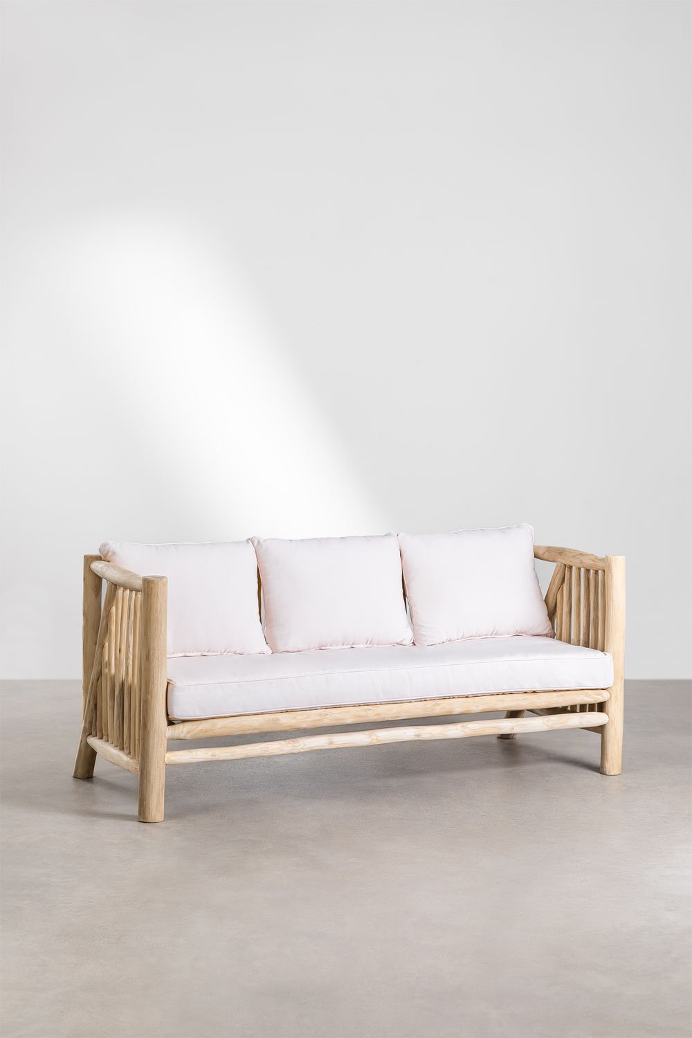 3-osobowa sofa ogrodowa z drewna tekowego Narel, obrazek w galerii 1