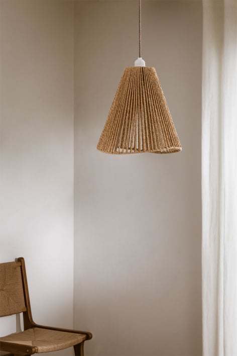 Klosz do lampy sufitowej z plecionego papieru Gertxen