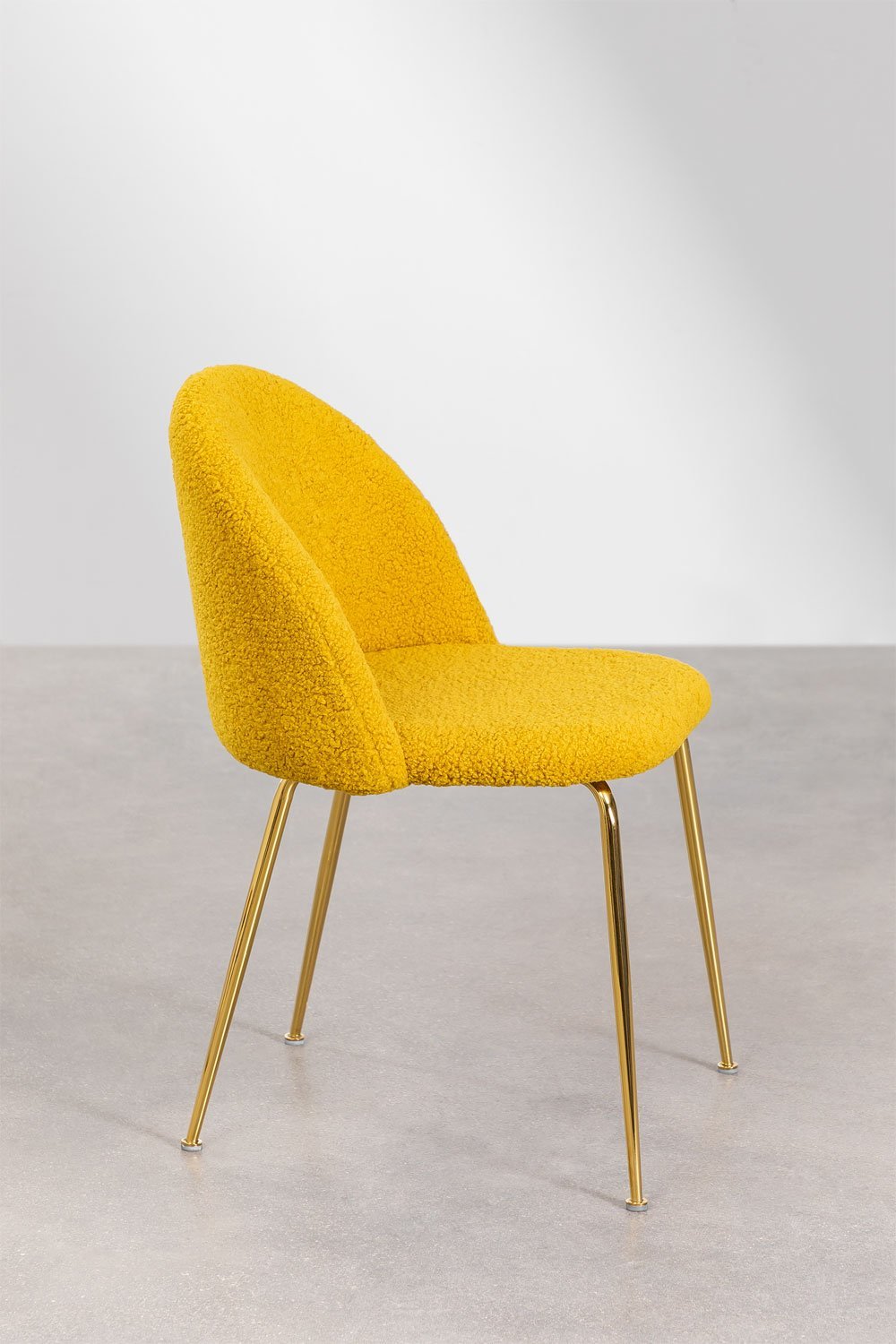 Krzesło do jadalni z tkaniny bouclé Kana Design, obrazek w galerii 3