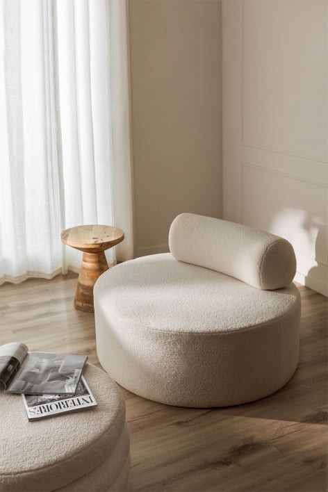 Fotel z tkaniny szenilowej Naroa