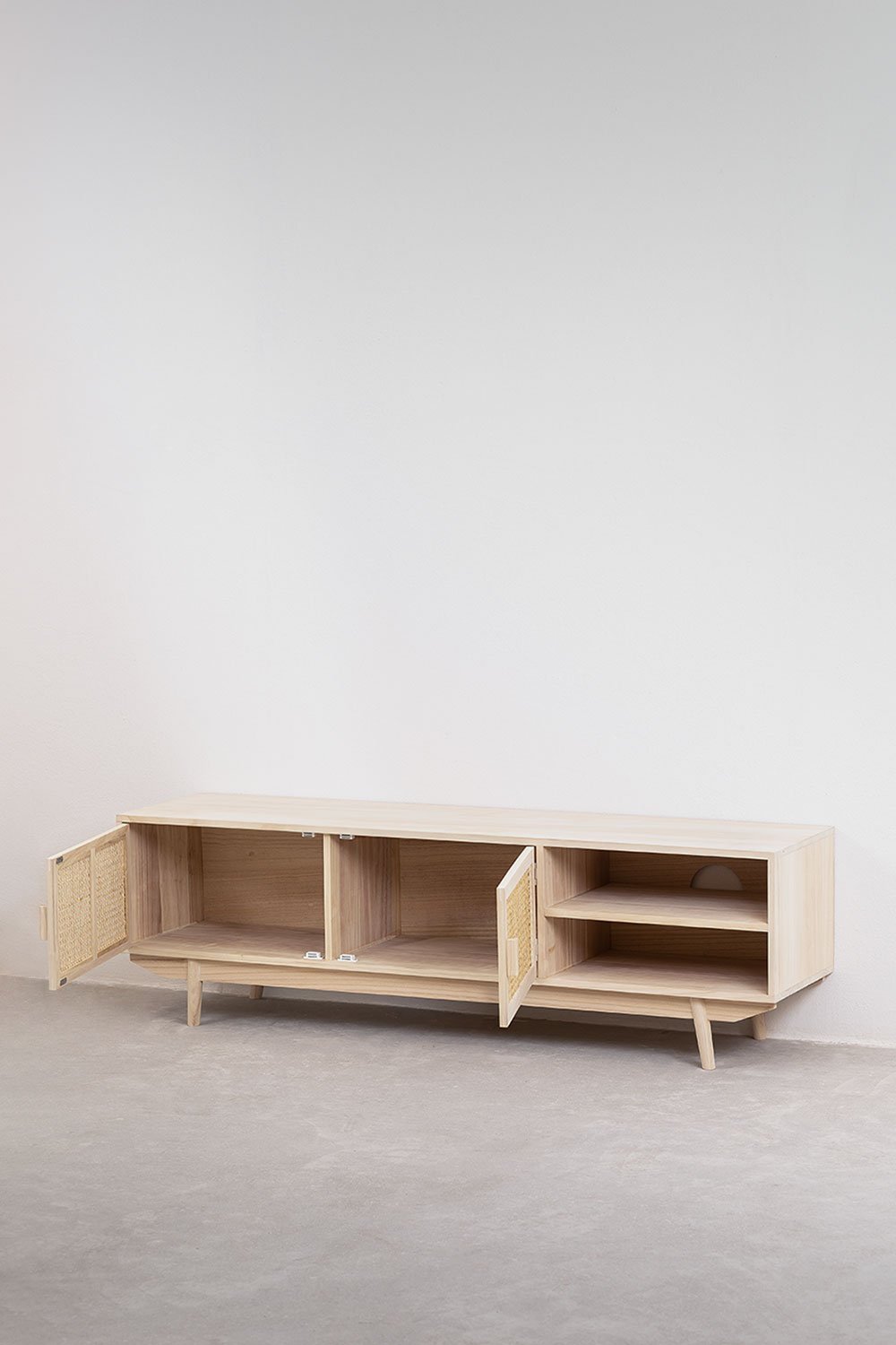 Szafka RTV 150x40 cm z drewna Ralik, obrazek w galerii 3