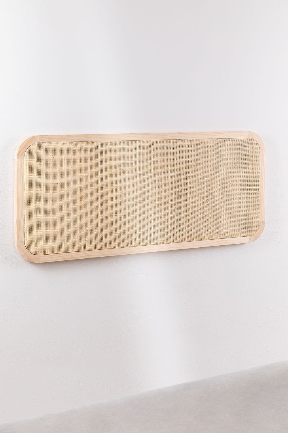 Wezgłowie łóżka 135cm z naturalnego drewna Reyna, obrazek w galerii 3