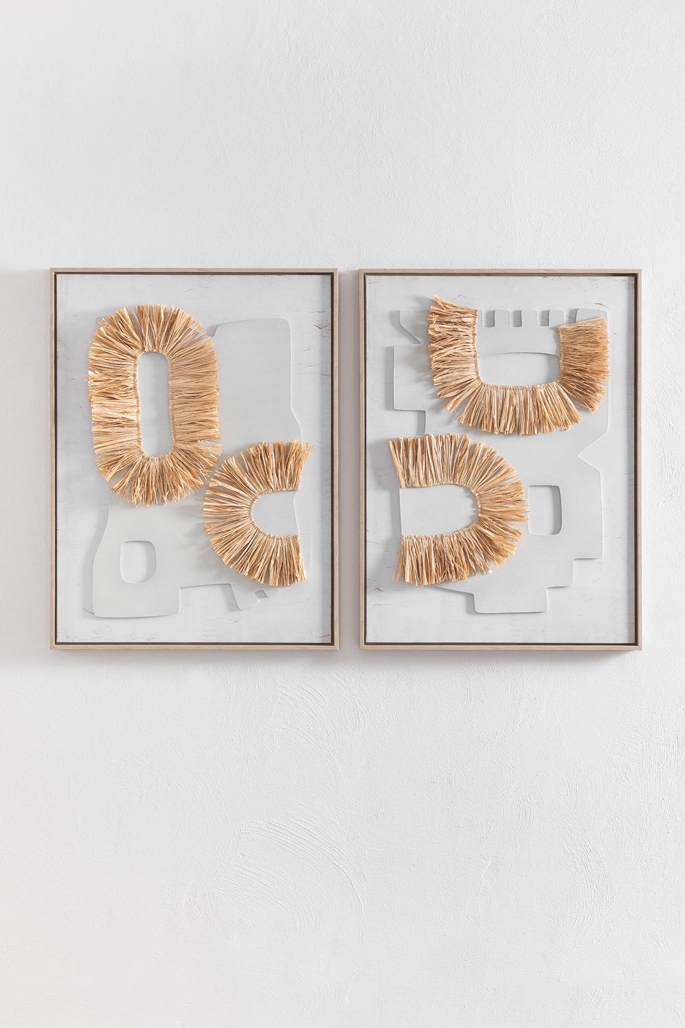 Obraz dekoracyjny z fakturą z naturalnego włókna (60x80 cm) Ulises, obrazek w galerii 5