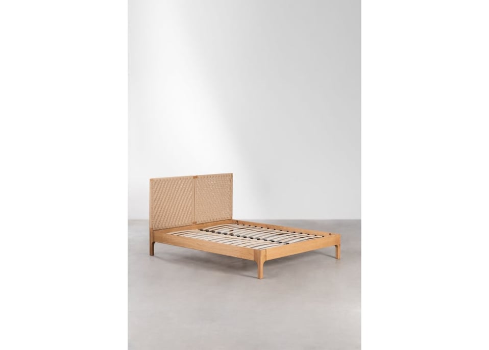 Łóżko do materaca 160x200cm drewno Vaneysa