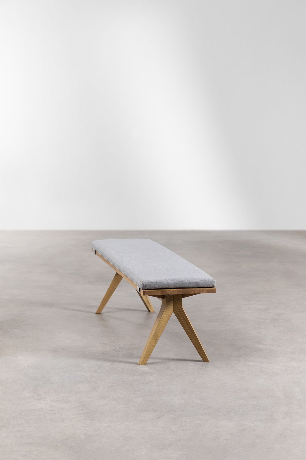 Ławka 160 cm z drewna dębowego Basset, obrazek w galerii 4