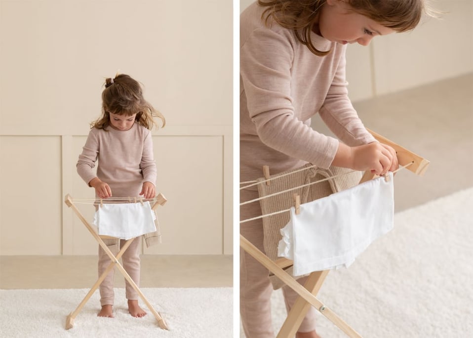 Suszarka na pranie z drewna Teo Kids