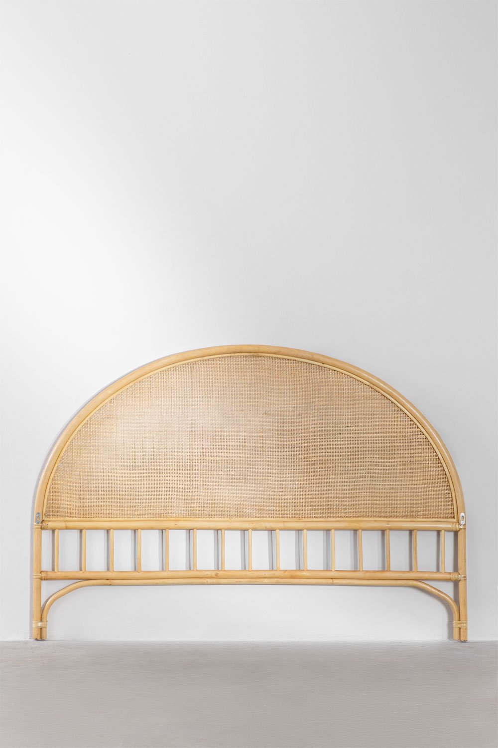 Wezgłowie łóżka 150cm z naturalnego brązowego rattanu Yivisc, obrazek w galerii 6