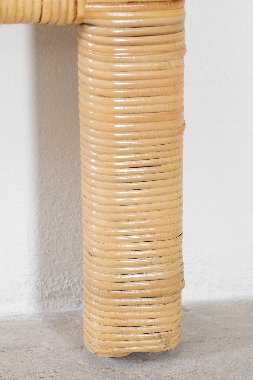 Wezgłowie łóżka 90cm z naturalnego brązowego rattanu Caipola, obrazek w galerii 5