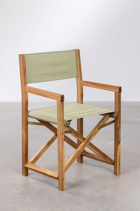 Składane krzesło reżyserskie z drewna akacjowego Bardem