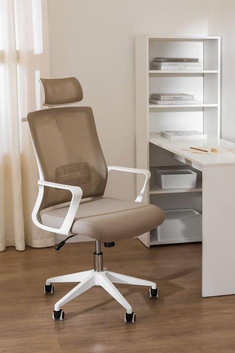 Krzeslo biurowe z kólkami i podlokietnikami Teill Colors