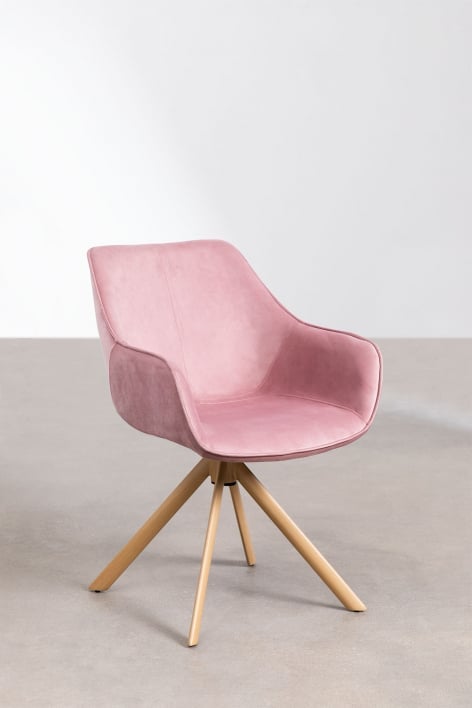Krzesło do jadalni z aksamitu Lucy - Rosa