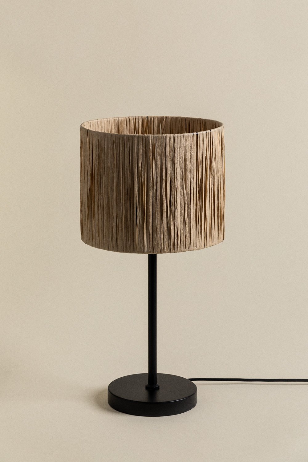 Lampa stołowa z żelaza i plecionego papieru Casandra , obrazek w galerii 3