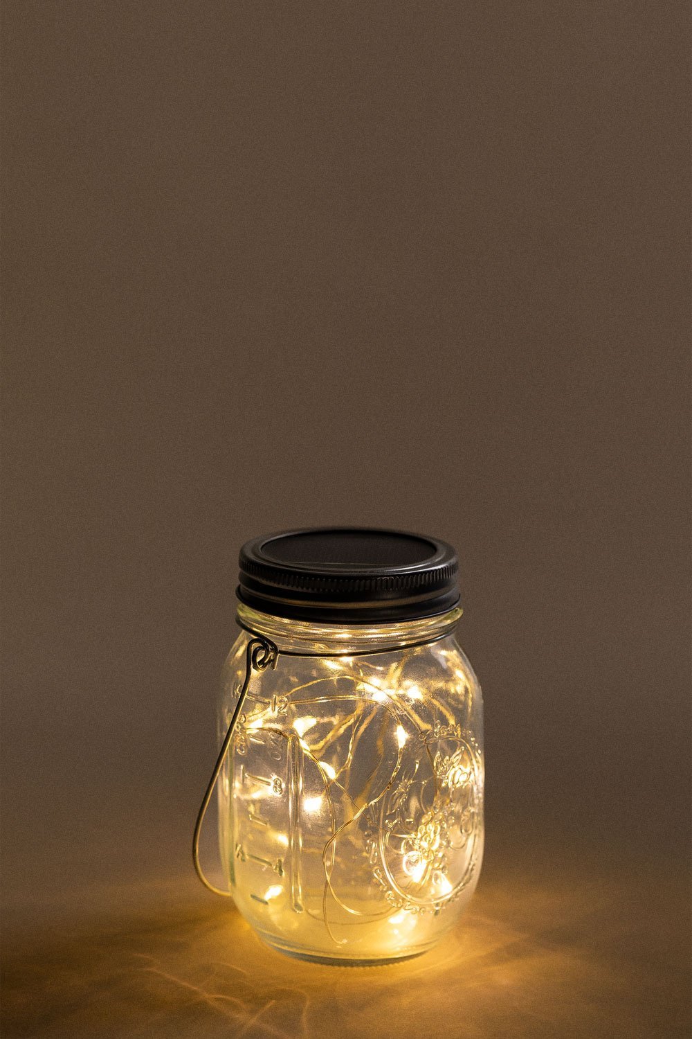 Szklany słój solarny z girlandą Zol LED  , obrazek w galerii 3