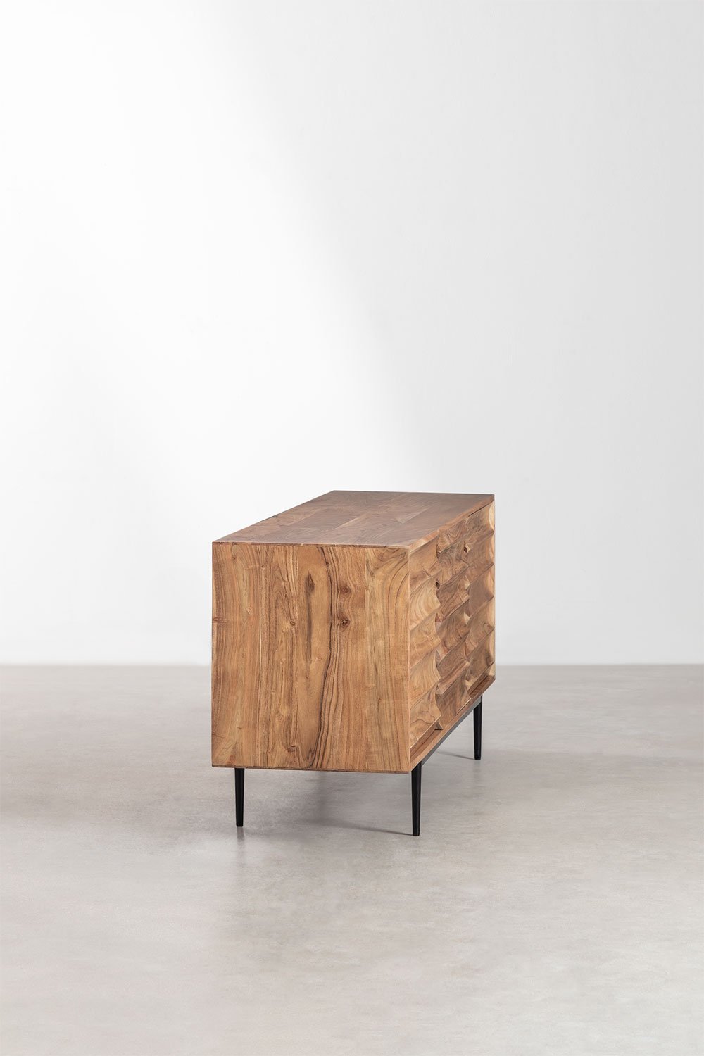 Szafka RTV 145x40 cm z drewna akacjowego Petter, obrazek w galerii 4