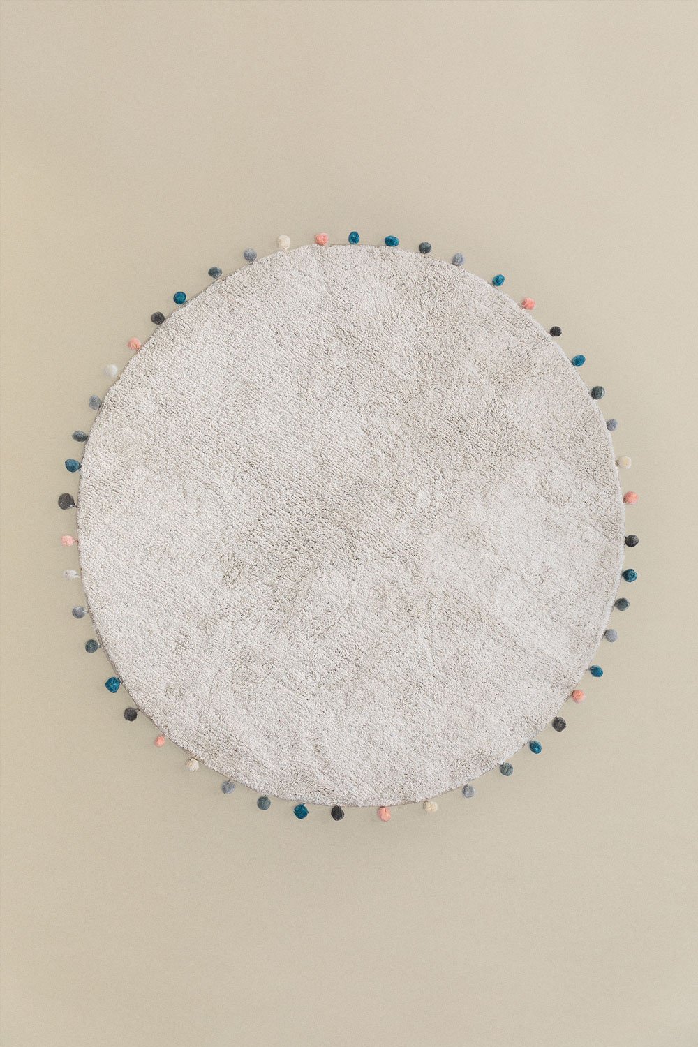 Okrągły bawełniany dywan (Ø126 cm) Cinder Kids, obrazek w galerii 2
