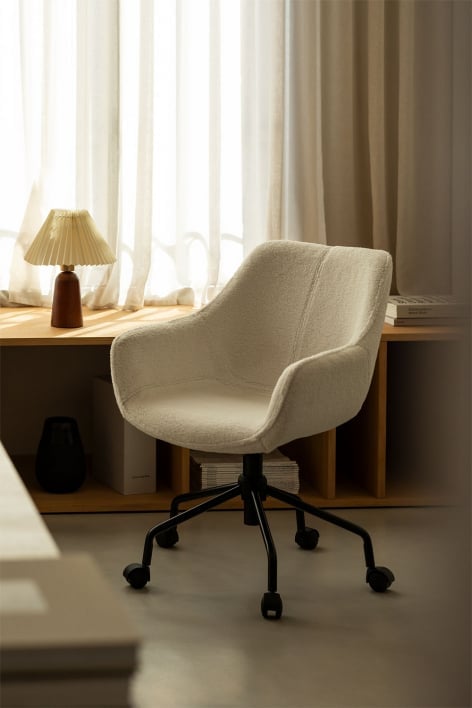 Krzesło biurowe z tkaniny szenilowej Lucy