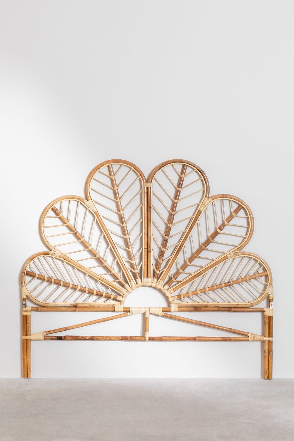 Wezgłowie łóżka 150cm z rattanu Rattan Cobany, obrazek w galerii 7