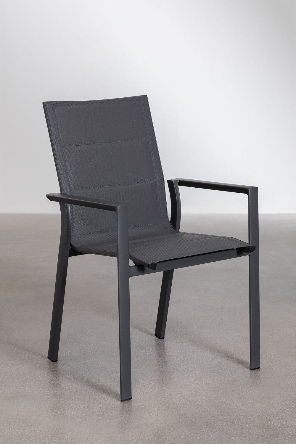 Aluminiowe krzesło ogrodowe Karena z możliwością sztaplowania, obrazek w galerii 2