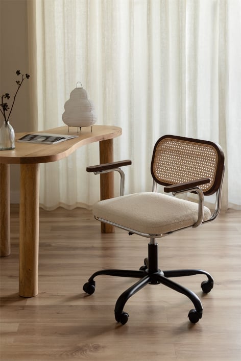 Krzesło biurowe z tkaniny szenilowej Tento