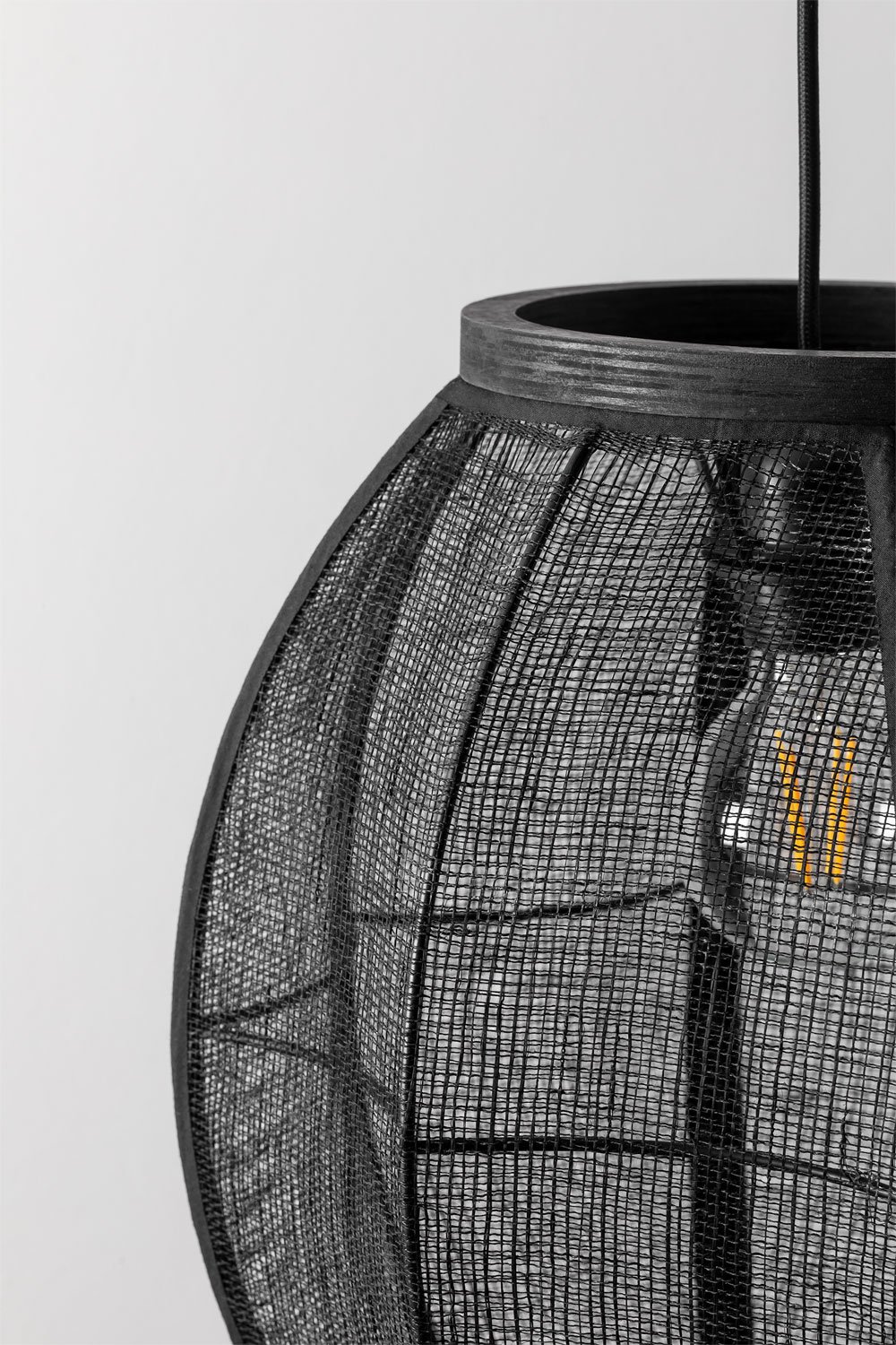 Lampa sufitowa wisząca z lnu Ziyec, obrazek w galerii 3