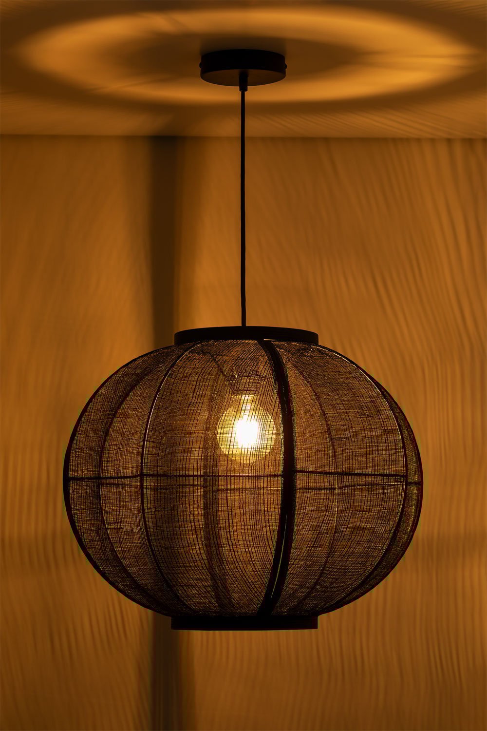 Lniana lampa sufitowa Ziyec, obrazek w galerii 2