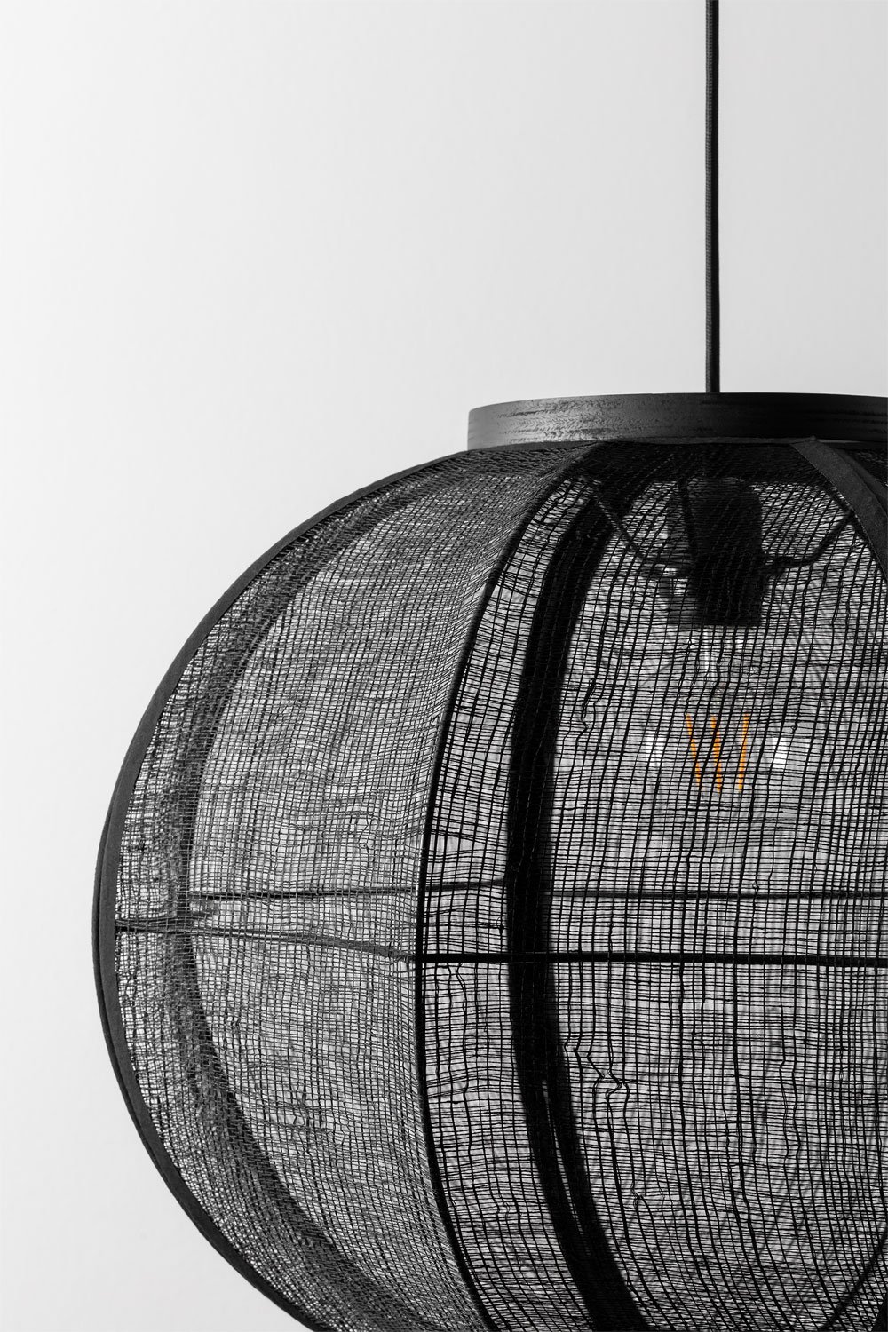 Lampa sufitowa wisząca z lnu Ziyec, obrazek w galerii 3