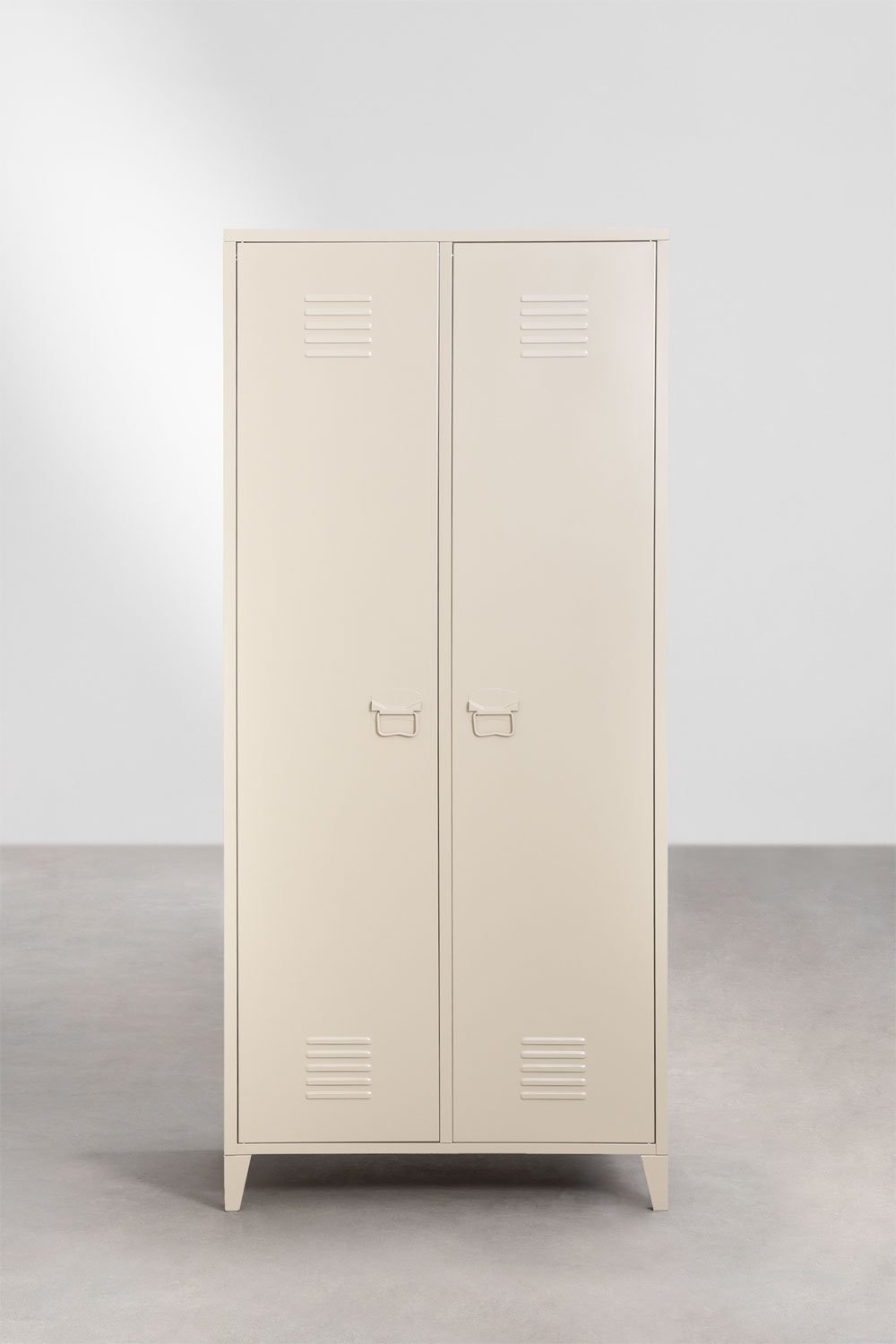 Szafa typu locker 2-drzwiowa 80x180 cm ze stali beż tapioka Pohpli, obrazek w galerii 4