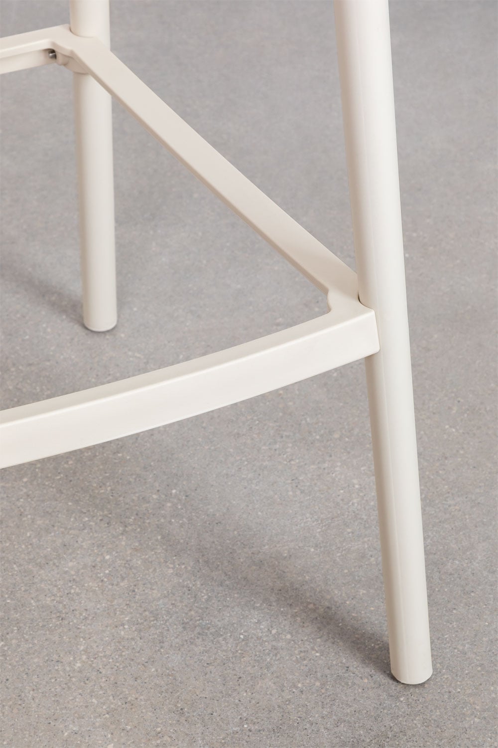 Taboret wysoki ogrodowy 75 cm z polipropylenu beżowy tapioka Ores, obrazek w galerii 5