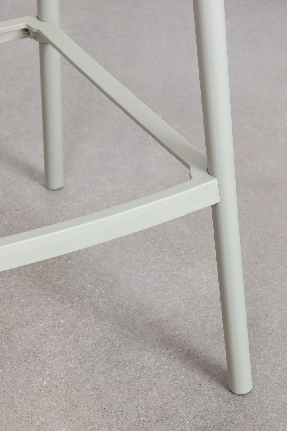 Zestaw 2 taboretów wysokich 75 cm z polipropylenu zielony khaki Ores, obrazek w galerii 6