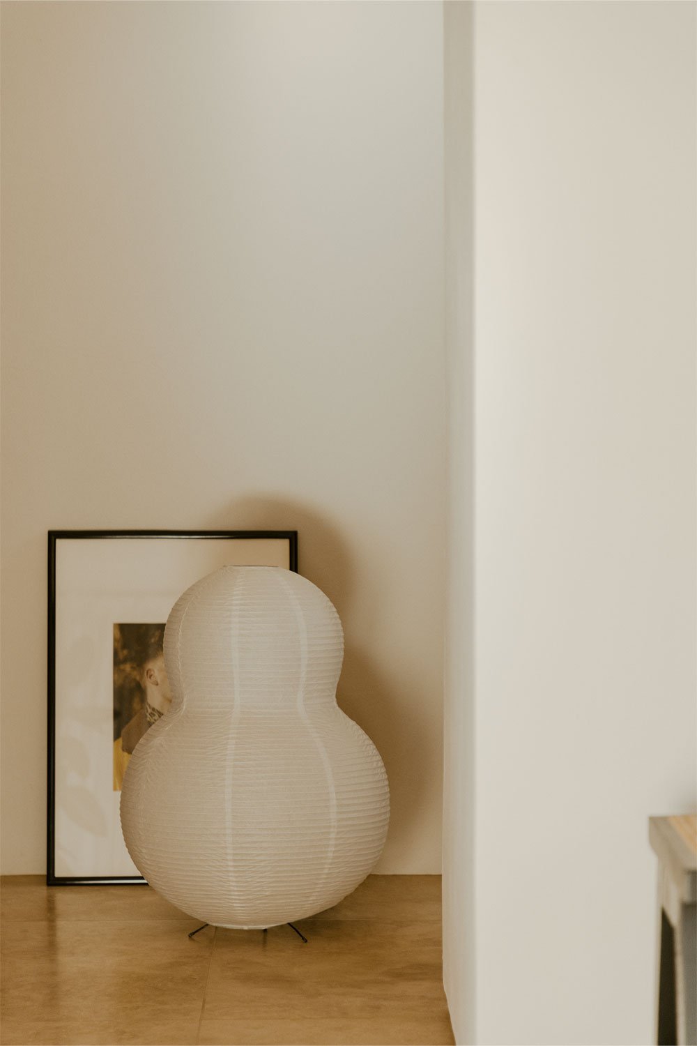 Lampa podłogowa z papieru ryżowego (↑73 cm) Marlier, obrazek w galerii 1