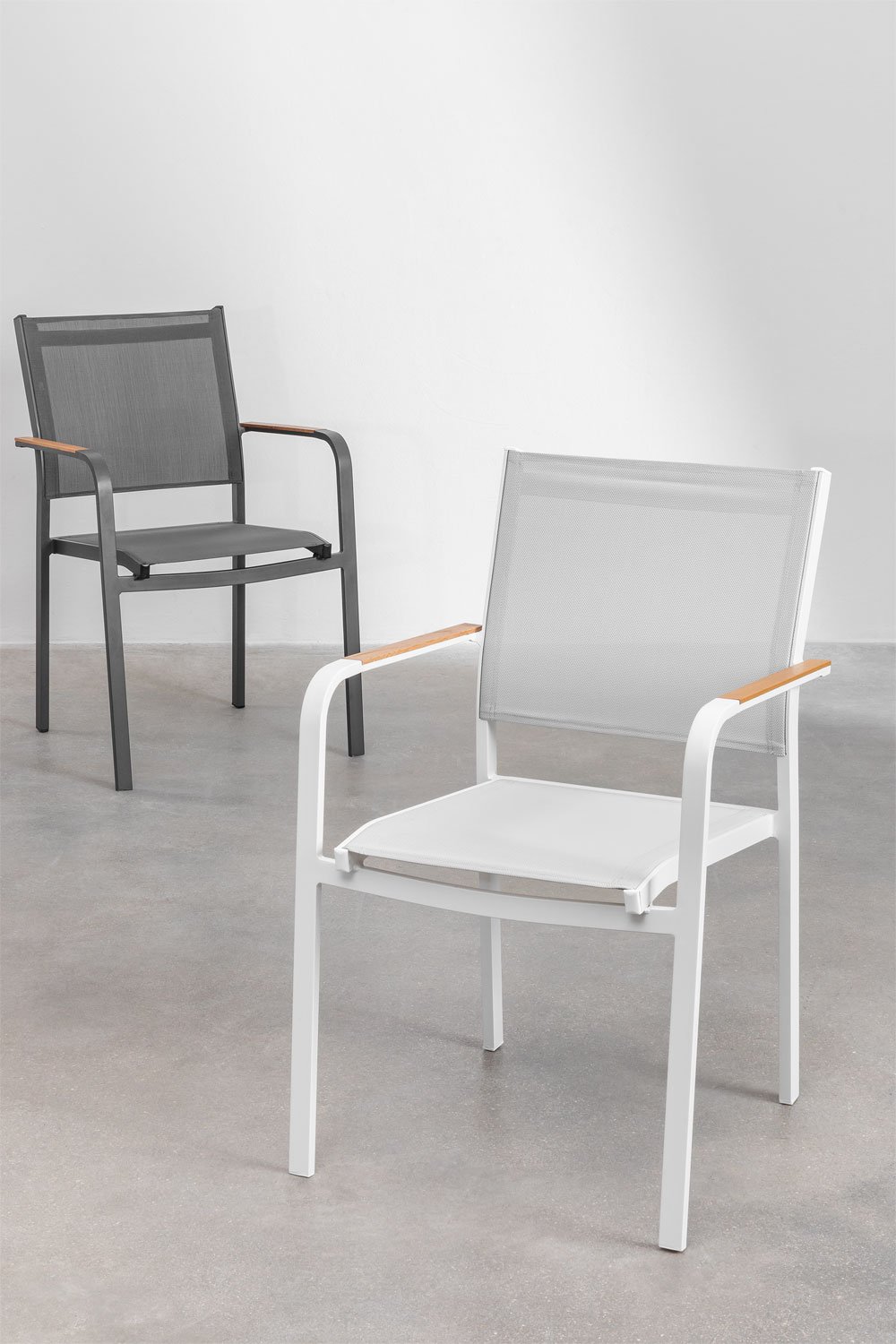 Zestaw 4 składanych aluminiowych krzeseł ogrodowych Archer, obrazek w galerii 9