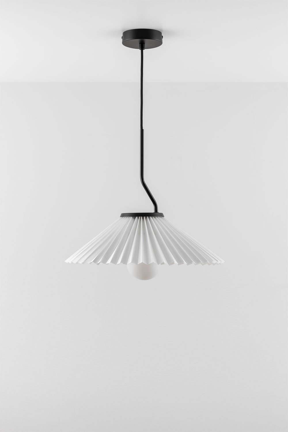 Lampa sufitowa z metalu i tkaniny Suellen, obrazek w galerii 4