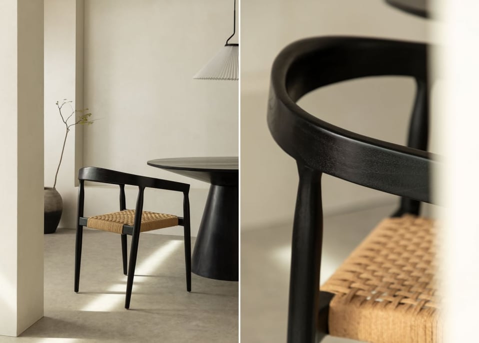 Krzesło do jadalni z drewna tekowego Visby Design