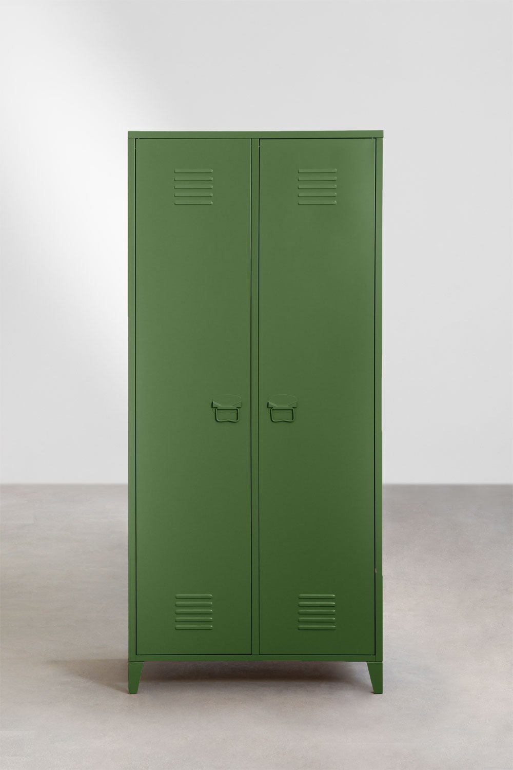 Szafa typu locker 2-drzwiowa 80x180 cm ze stali zielony pesto Pohpli, obrazek w galerii 4